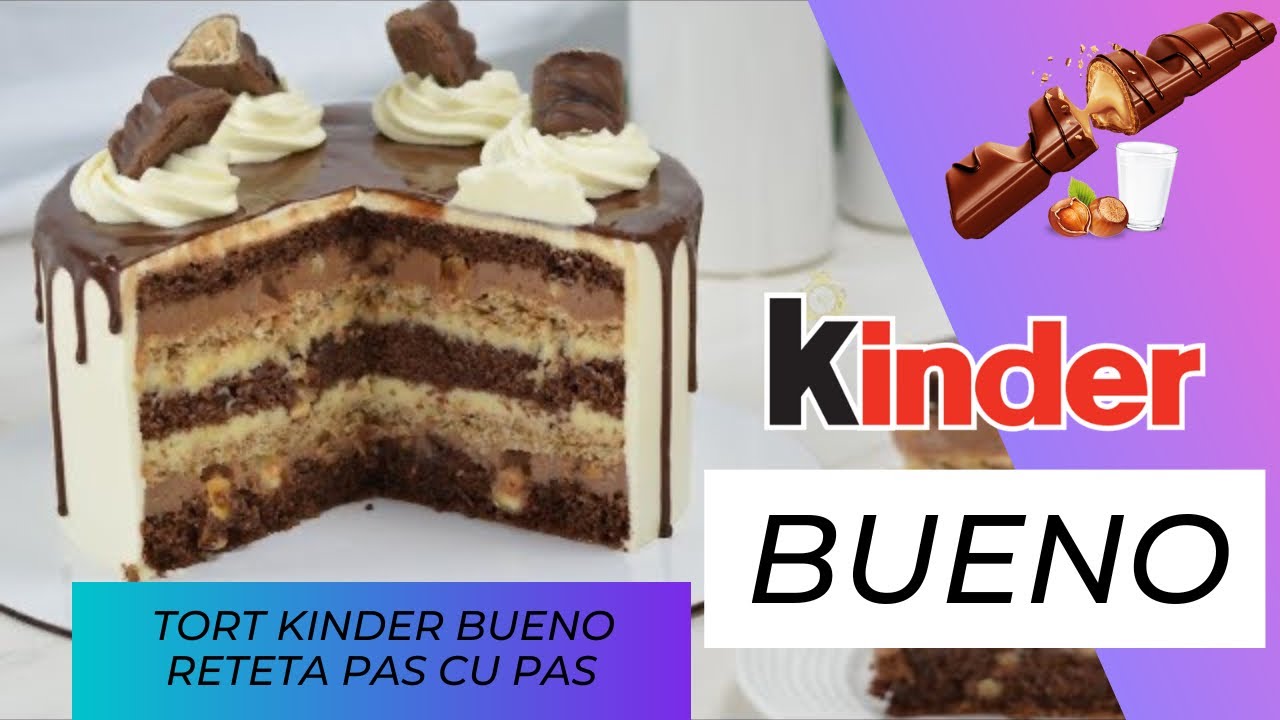 Tort Kinder Bueno: ciocolata, nuci, alune de padure si vanilie